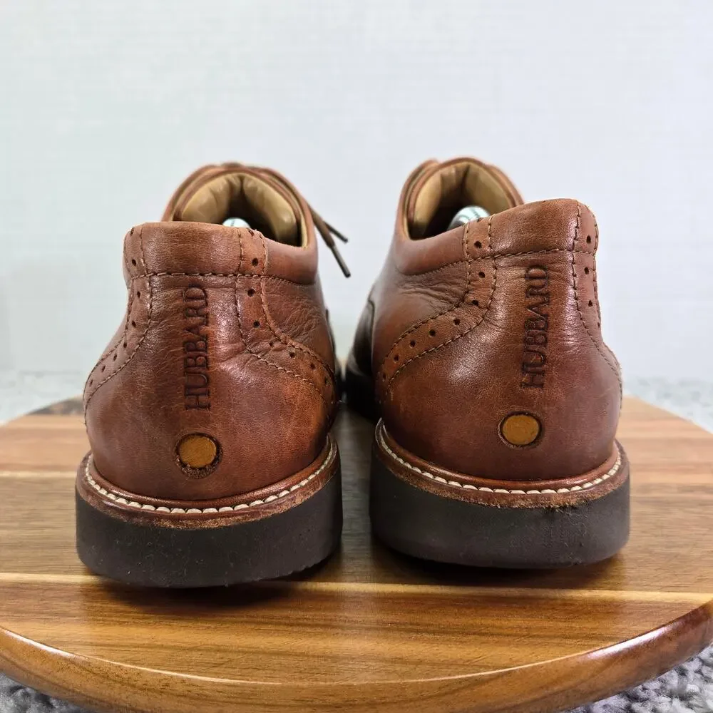 Samuel Hubbard Mens 9 Market Cap Toe Whiskey Brown Lifestyle Daily Oxford Shoe